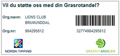 Artikkelbilde til artikkelen STØTT LIONS CLUB BRUMUNDDAL MED DIN GRASROTANDEL!